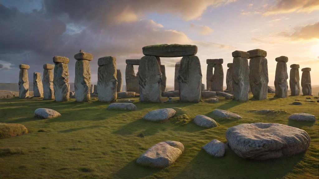Why did ancient Britons begin building at the Stonehenge site?