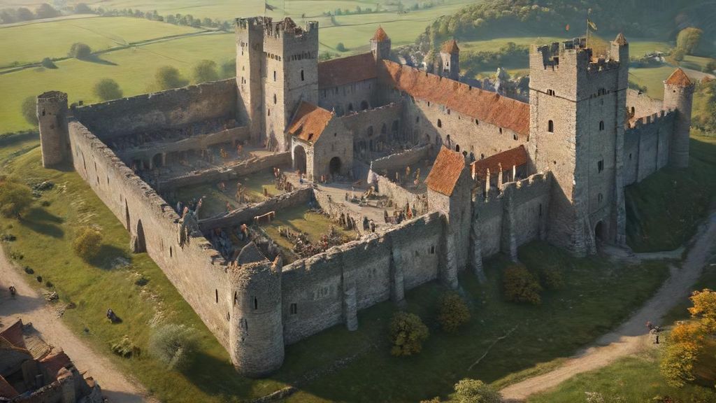 How did early medieval builders begin to construct such massive stone buildings?